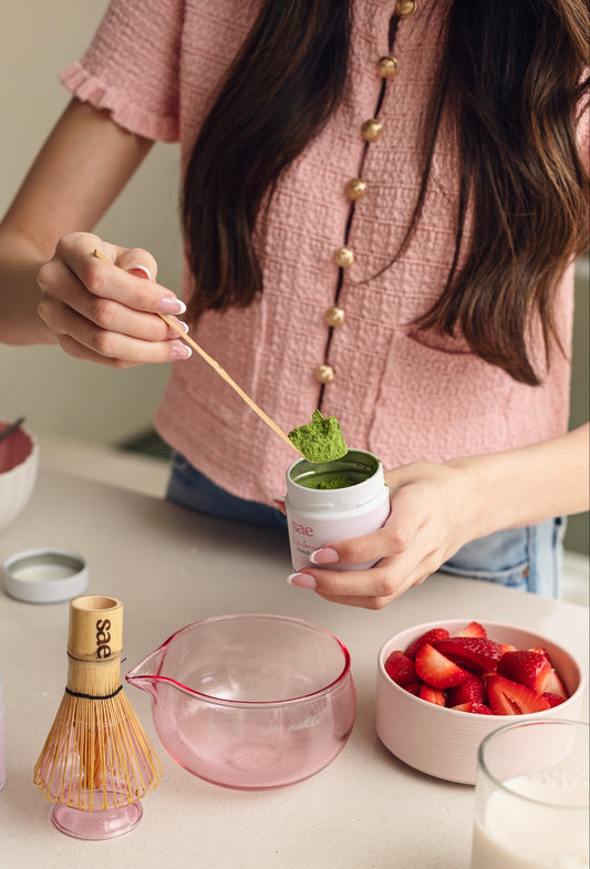 strawberry matcha